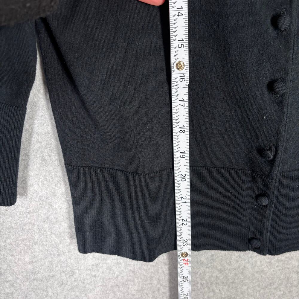 Grace Elements Cardigan Large Black Button Thin B… - image 6